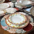 thumbnail image 5 of STPgoods Fleurs des Prairies Bone China Deep Plate Set of 4 Bone China Soup Plate Set Service for 4 Dinner Bowls, 5 of 10