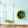 thumbnail image 3 of Qaba Saucer Swing Seat for Kids with Height Adjustable Hanging Ropes Green, 3 of 10