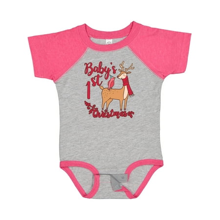 

Inktastic Baby s First Christmas Gift Baby Boy or Baby Girl Bodysuit