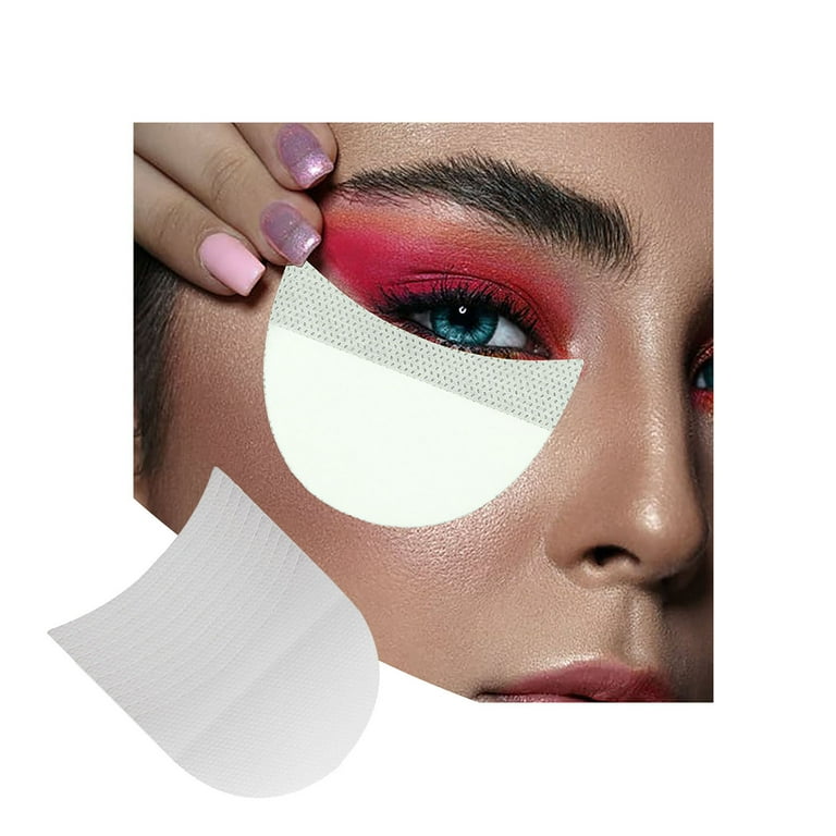 Ykohkofe Eyeshadow Shields Makeup Tape Supplies Professional Adhesive Under Eye Crease Make Up Brush Clean Pad Forehead Back Washer for Shower Metal