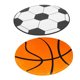 thumbnail image 4 of KAKOWELY 2 alfombrillas redondas de fútbol para silla de oficina, 60 cm, antideslizantes, decorativas, para el hogar, la sala de estar, el dormitorio y la sala de juegos., 4 of 5