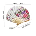 thumbnail image 3 of Wzzjkit Folding Hand Fan With Colorful Floral Pattern Classical Style Folding Fan for Party Dancing Wedding and Home Decoration, 3 of 6