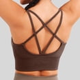 thumbnail image 2 of Venzia Women’s Strapless Push Up Sports Bra – Seamless Wireless Bustier for Yoga Fitness and Everyday Wear Brown4 S, 2 of 5