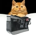 thumbnail image 4 of Portador de viaje para gatos ANGGREK Bolsa de transporte Transpirable Evita aplastar Cremallera fluida Bolsillo de almacenamiento de malla lateral de gran espacio, 4 of 8