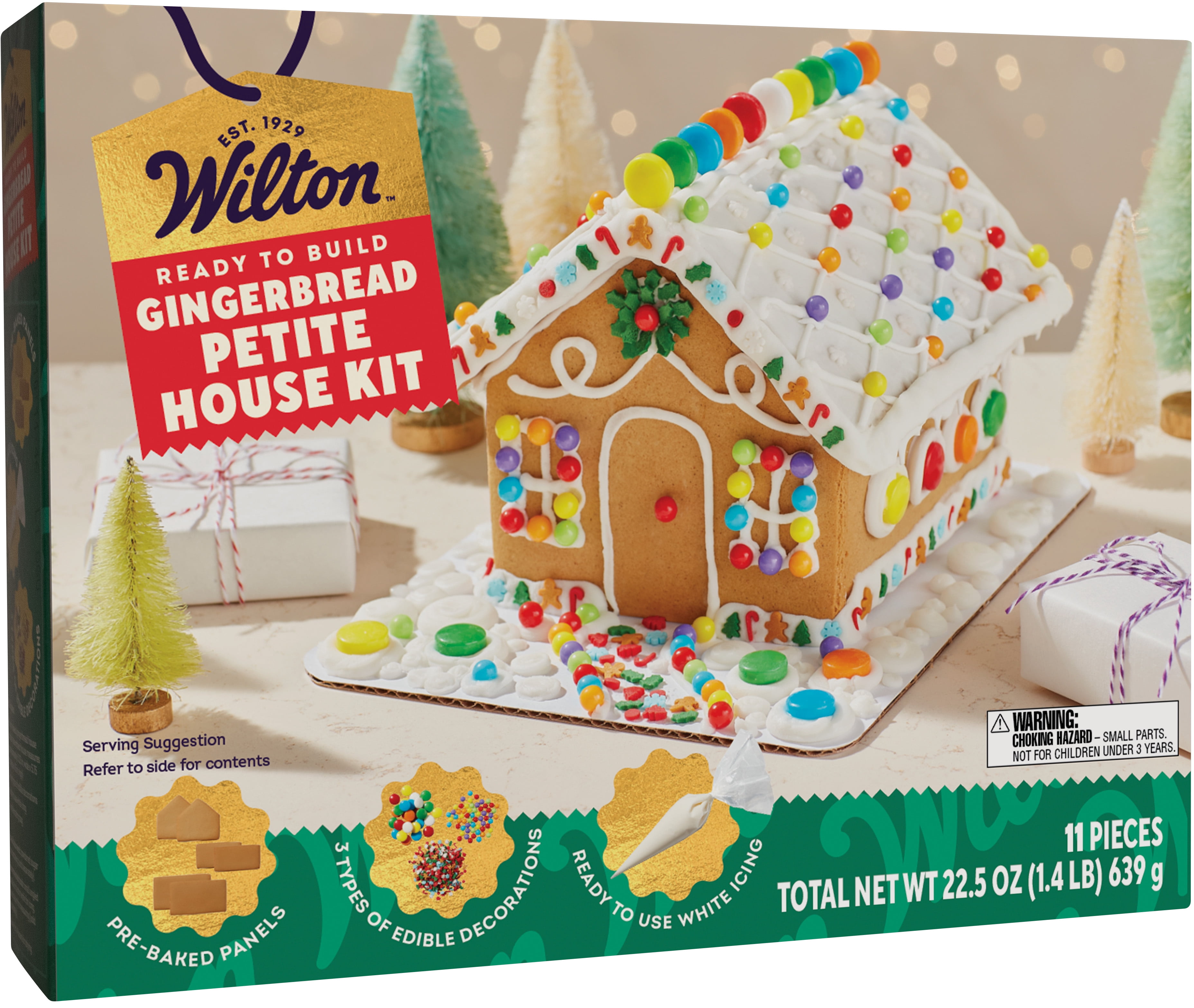 Christmas Pre-Built Gingerbread House Kit, Regular, Multicolor