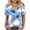 (New27)Blue, variant on Plus Size Tunic Tops for Women Casual V Neck Short Sleeve Loose Fit Pullover Lightweight Summer Vacation Beach Blouse for Women
