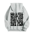thumbnail image 3 of BAODANN God Is Still Writing Your Story Women's Letter Graphic Hoodies Athletic Hoodies for Women Womens Hoodies Women Zip up Sweatshirts Hooded Sweat Shirt for Women Woman Zip up Hoodie, 3 of 4