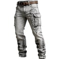 thumbnail image 4 of Men's Travel Pants with Zipper Pockets Fashion Water Resistant Joggers Pants Running Sweatpants for Men Lounge Workout, 4 of 6