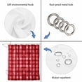 thumbnail image 3 of Polyester Fabric Red Plaid Shower Curtain, Modern Art Checkered Farmhouse Waterproof Bathtub Curtain Bathroom Decor Set with Hooks 72 x 78 Inches, 3 of 6