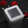 thumbnail image 1 of OULII 10PCS Square Cake Storage Tins Empty Tinplate for Tea and Candies Packing Silver, 1 of 4