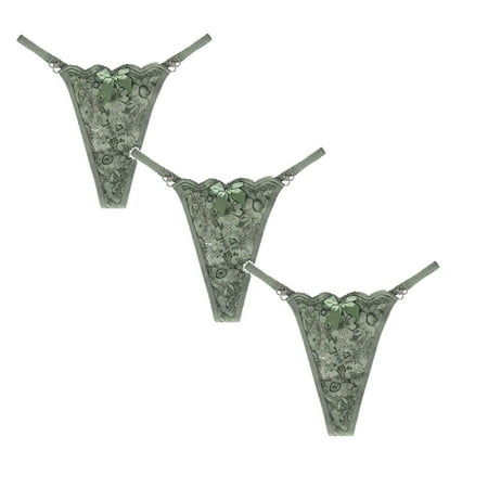 Women Thong Underwear 3-Pack Lady Breathable Comfort Panty XS