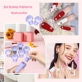 thumbnail image 4 of Silicone Nail Art Stamp Pen DIY Nail Design Stamper Tools Portable Women Girls Beginner Manicure Nail Graffiti Stamp Pencil, 4 of 7