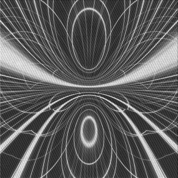 Ahgly Company Indoor Square Patterned Charcoal Black Area Rugs, 7' Square