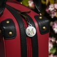 thumbnail image 2 of Letter M Floral Monogram Initial Jacket Handbag Purse Luggage Backpack Zipper Pull Charm, 2 of 5