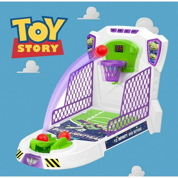World Tech Toys Toy Story Buzz Lightyear Electronic Tabletop Basketball, Multi-color