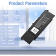 thumbnail image 2 of 7FMXV Laptop Battery for Dell Latitude 5320 7320 7420 7520 5285 Series, Latitude 5320 7320 7420 2-in-1 TN2GY 0TN2GY 9JM71 4M1JN 1PP63 727CG HDGJ8 MHR4G CN-0727CG CN-0TN2GY 15.2V 3941mAh 63Wh, 2 of 6