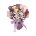 thumbnail image 1 of Regalo del día de la madre, ramo de flores de jabón, centros de mesa, flores artificiales románticas para Acción de Gracias Violeta, 1 of 8