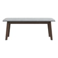 thumbnail image 1 of Allora Mid-Century Modern Design Large Fabric Upholstered Dining bench in Gray, 1 of 6