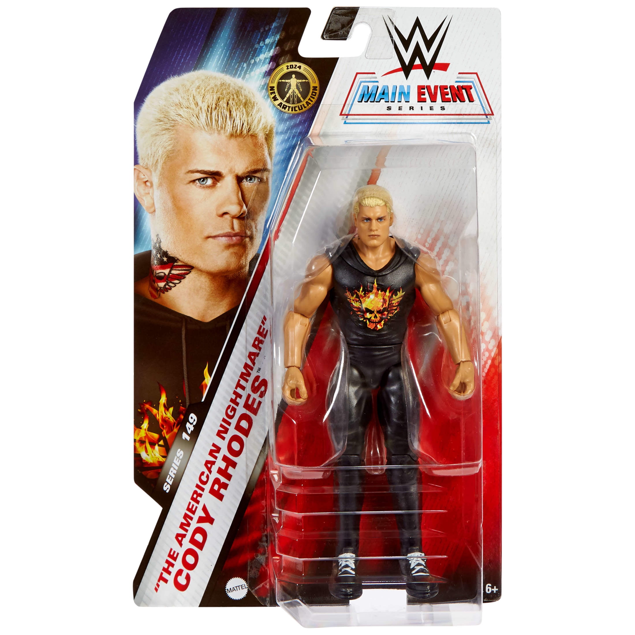 WWE Cody Rhodes Action Figure, 6-inch Collectible Superstar with Articulation & Life-like Look