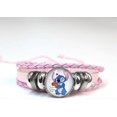 thumbnail image 5 of Pulsera con dije de Lilo y Stitch, elegante joyería de cuero con cuentas para mujeres y niñas, ideal como regalo de cumpleaños., 5 of 5