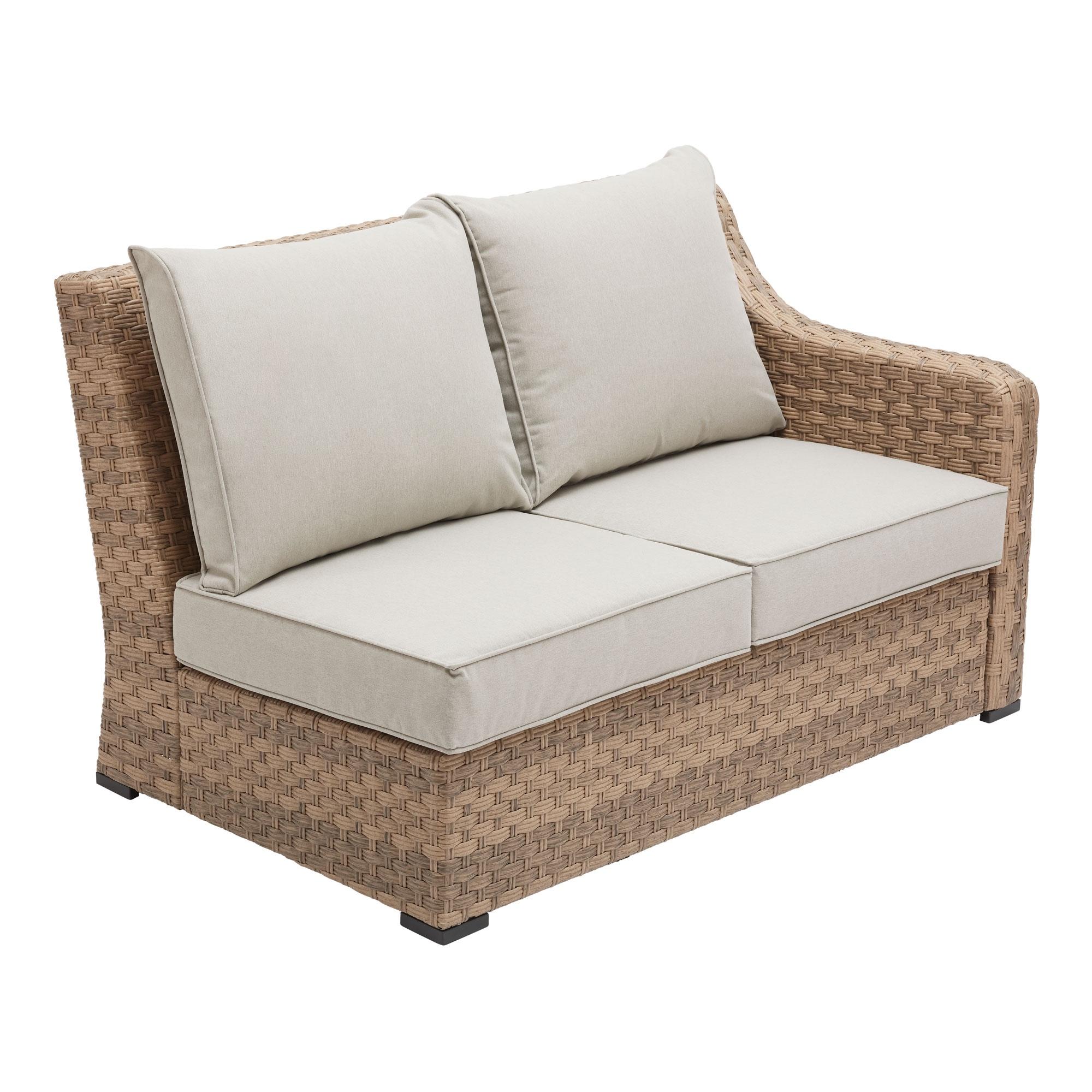 Better Homes & Gardens River Oaks 3-Piece Outdoor Sectional Set, Beige - Seats 4