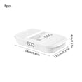 thumbnail image 3 of Usloyux Refrigerator Storage Containers, Food Preparation Boxes Kitchen Meat Fruit Vegetable Packaging, Sealed Lid Structure Stackable Storage Build, Plastic Fresh Keeping Containers for Fridge, 3 of 6