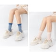 thumbnail image 5 of Women's Cute Floral Socks Ruffle Frilly Aesthetic 3D Flower Cottagecore Dress Sock 5 Pairs, 5 of 7