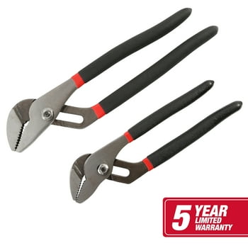 Hyper Tough 2-Piece 8-Inch and 10-Inch Groove Joint Pliers Set