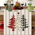 thumbnail image 6 of hengsof Christmas Linen Placemats Table Runner Set Printed Decor for Party Restaurant Dining Tables Tableware Insulation Home Festive Displays Perfect for Christmas, 6 of 6