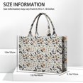 thumbnail image 3 of Large Capacity Tote Bag,Beige Halloween Pumpkin Skull Bat Pattern Handbag Fashion Luxury Tote Bag,15.7"x13"x 5.1" Inches,Laptop Compatible, 3 of 6
