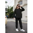 thumbnail image 7 of Arshiner Girls 2 Piece Outfits Tracksuits Casual Crewneck Sweatshirts Side Zipper Pullover and High Waisted Sweatpants Set, 7 of 7