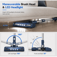 thumbnail image 6 of PrettyCare Cordless Stick Vacuum Cleaner, 38KPA 50mins 2600mAh 6-in-1 Lightweight Upright for Carpet Hard Floor Pet Hair W200 Upgraded, 6 of 17