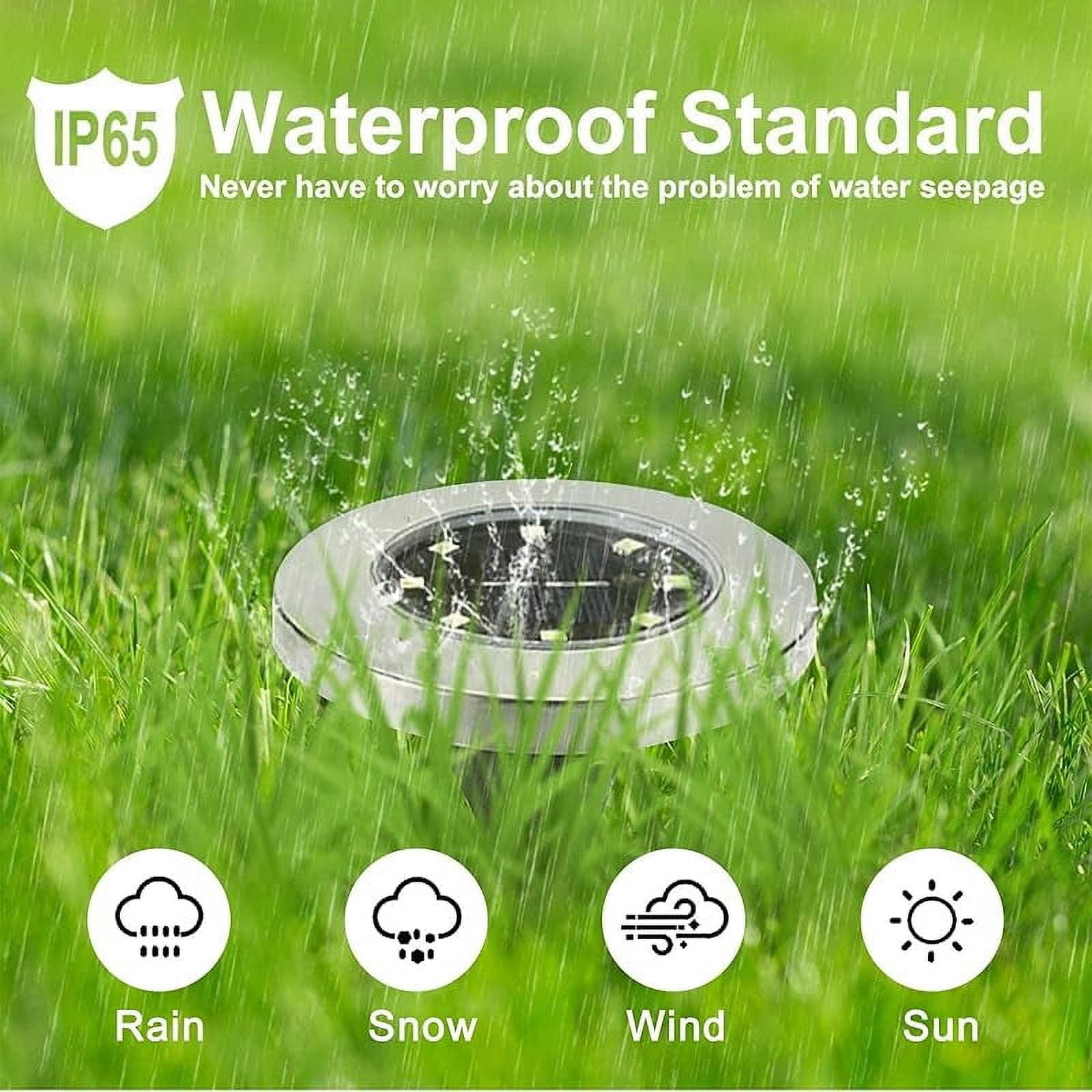 Solar Ground Lights, Waterproof Solar Garden Lights, Upgraded Outdoor Garden Waterproof Bright in-Ground Lights, Landscape Lights for Pathway,Yard,Deck,Lawn,Patio,Walkway (16 Pack Warm Light)