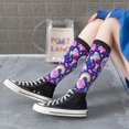 thumbnail image 5 of Naloa Skull mushroom rainbow Thigh High Socks Extra Long Stretchy Sock Women Over Knee High Opaque Stocking Daily Wear, 5 of 6