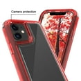 thumbnail image 5 of for iPhone 11 Case, Support Wireless Charging, Crystal Clear Case Protective Shockproof Bumpers, Not Yellowing Slim Cover for Men Women Hybrid 2 in 1 Military Drop Protection Case,Red, 5 of 5