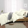 thumbnail image 2 of SGI Bedding King Size Duvet Covers Egyptian Cotton 1000 TC 3 Piece Set Ivory Solid, 2 of 6
