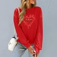 thumbnail image 6 of UTSJKR Valentine Shirts for Women Oversized Heart Print Crewneck Shirts Causal Long Sleeve Tunic Top Loose Graphic Tee Red S, 6 of 7