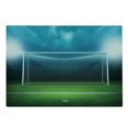 thumbnail image 2 of Soccer Cutting Board, Soccer Goal Post Sports Area Winner Loser Line Floodlit Best Team Finals Game Theme, Decorative Tempered Glass Cutting and Serving Board, Large Size, Green Blue, by Ambesonne, 2 of 5