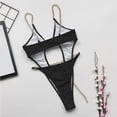 thumbnail image 6 of Womens Chain Bikini Swimsuit Cutout Bathing Suit Slim Fit Stretchable Soft Skin-friendly Beach Pool Swimwear For Ladies,Size:M, 6 of 6