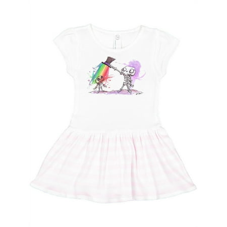 

Inktastic Skeleton Magic Trick Gift Toddler Girl Dress