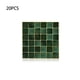 thumbnail image 4 of Adhesivo de mosaico artesanal Yuarrent calcomanías impermeables gruesas papel tapiz de cocina a prueba de aceite cuadrados verde oscuro 20, 4 of 6