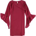 thumbnail image 2 of bar III Vestido recto con volantes y campana para mujer, rosa, extra pequeño, 2 of 2