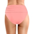 thumbnail image 4 of JIANJIA Swim Suits For Women 2025 Summer Solid Color High Waist Belly Control Stylish Beach Tankini Swim Bottoms Bathing Suits,Rose Gold,M, 4 of 5