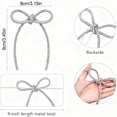 thumbnail image 3 of 12PCS Silver Glitter Bows Metal Christmas Decor For Tree Wreath Gift Decoration Wedding Holiday Party, 3 of 8
