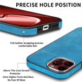 thumbnail image 6 of Dteck for iPhone 14 Pro Max Case, Slim Skin-Friendly PU Leather with Anti-Scratch Microfiber Lining Protective Back Cover,Blue, 6 of 8