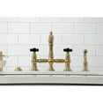 thumbnail image 3 of Kingston Brass KS7277PKXBS Duchess Bridge Kitchen Faucet with Brass Side Sprayer, Brushed Brass, 3 of 7