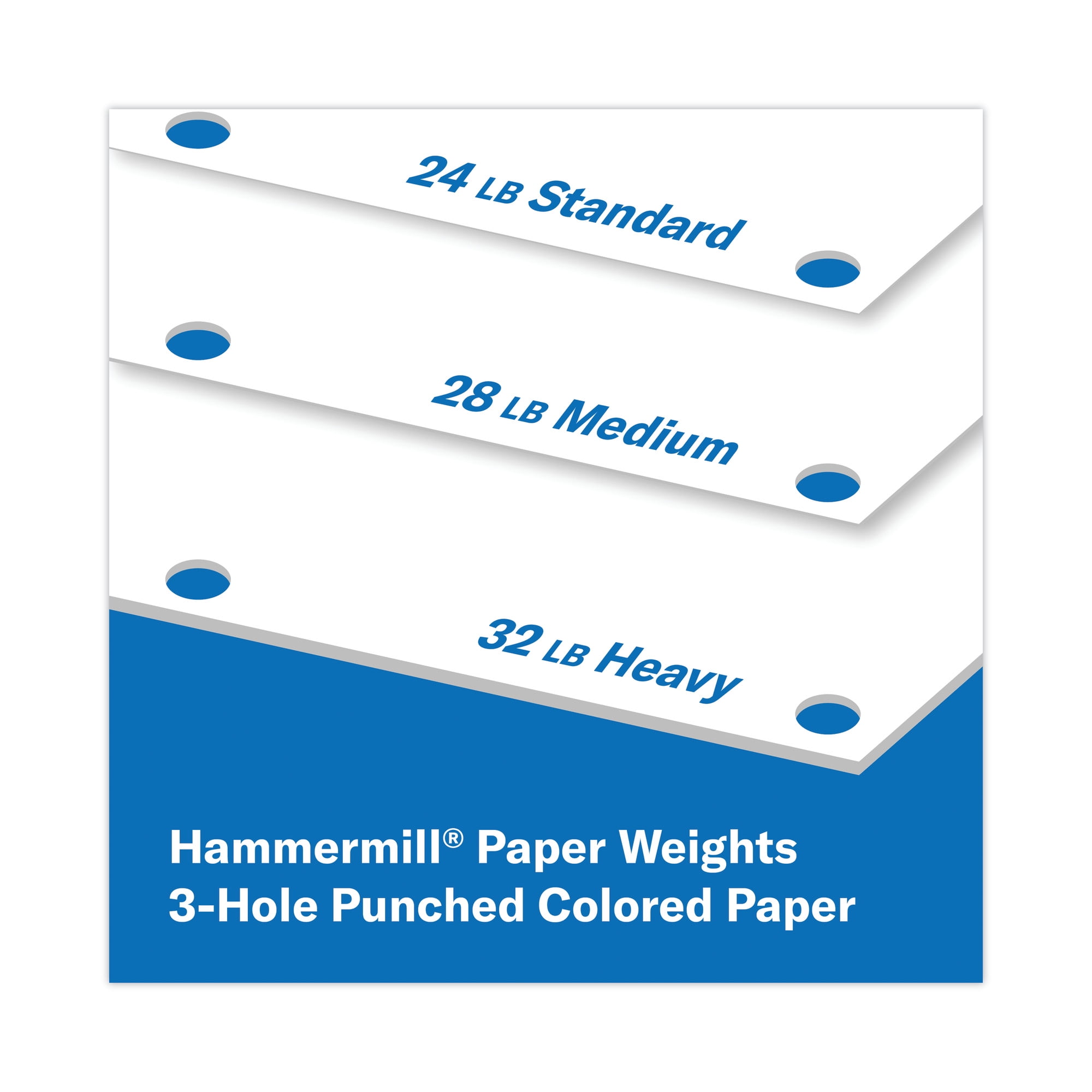Hammermill Printer Paper, 24lb Premium White Laser Print, 8.5x11, 3 Hole Punch, 1 Ream, 500 Sheets