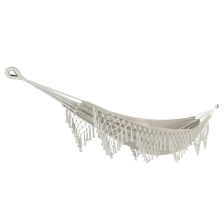 Bliss Hammocks 40” Wide Brazilian Style Hammock in a Bag with Decorative Fringe & Hanging Hardware, 250 lb. Capacity