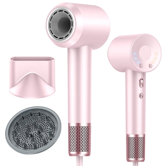 WAMOUT High Speed Ionic Hair Dryer, 160,000 RPM Fast Drying Blow Dryer with 500 Million Negative Ions, Magnetic Nozzle & Diffuser, Low Noise, Heat Control, Suitable for All Hair Types