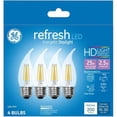 thumbnail image 1 of G E Lighting 240197 2.5W Refresh Light Bulb, Clear - Pack of 4, 1 of 1